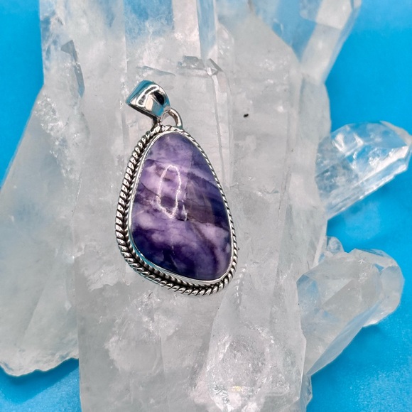 RARE Tiffany Stone Utah 925 Sliver Pendant Gemstone  Pendant - Picture 5 of 6